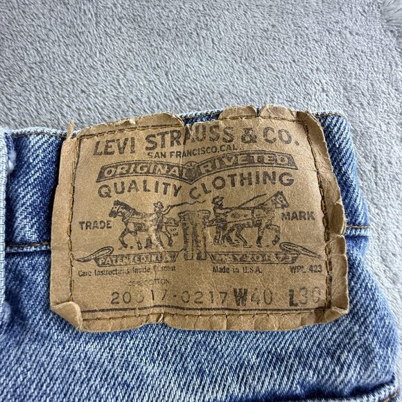 Vintage Levis 517 Jeans Mens 40x30 Blue Orange Tab Made in USA Straight Leg 90s - Picture 15 of 16